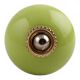 Lime Round Golden Fitting Ceramic Cabinet Knob